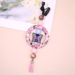 Butterfly Silicone Beads Big Pendants, Butterfly, 19.29x2.56 inch(49x6.5cm)