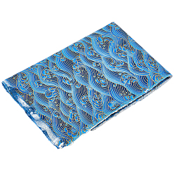 Васильковый 1м хлопковая ткань в японском стиле, аксессуары, волновая картина, васильковый, 1460x0.3 мм