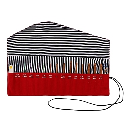 Красный Футляры для вязальных спиц, дорожный органайзер, сумка для хранения спиц, тунисские крючки и аксессуары для вязания крючком, красные, 17.5x12 см