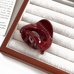 Красный Пластиковые зажимы когтя волос, аксессуары для волос для женщин и девочек, красные, 57x46 мм