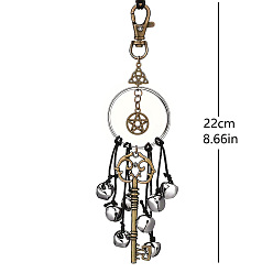 Key Колокольчики ведьмы для декора двери и защиты дома, Викканский декор алтарный колокольчик антикварные волшебные ключи, ключ, 220x86.6 мм