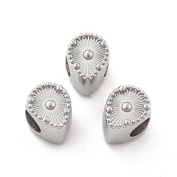 Teardrop 304 из нержавеющей стали европейские шарики, большие шарики отверстия, цвет нержавеющей стали, слеза, 10.5x7.5x7.5 мм, отверстие : 4.5 мм