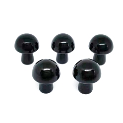 Обсидиан Фигурки целебных грибов из натурального обсидиана, Украшения из камня с энергией Рейки, 20 мм