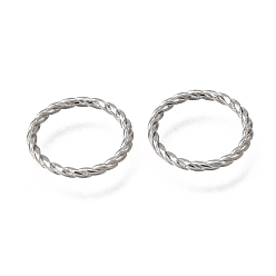 Couleur Acier Inoxydable 304 acier inoxydable reliant bagues, Anneau tordu, couleur inox, 10x1mm, diamètre intérieur: 8 mm