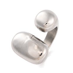 Нержавеющая Сталь Цвет Не тускнеет 304 открытые кольца-манжеты из нержавеющей стали для женщин, цвет нержавеющей стали, размер США 7 (17.3 мм)