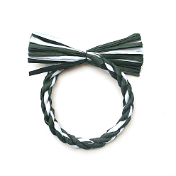 Темно-оливково-зеленый Подвесные украшения в виде венка из бумаги сименава, украшения из веревки из рафии, для домашнего декора своими руками, темно-оливковый зеленый, 100 мм