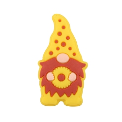 Золотистый Силиконовые фокусные шарики, рождественский гном, золотые, 35x20 мм