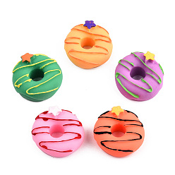 (52) Непрозрачная лаванда Непрозрачные кабошоны из смолы, пончик со звездой, разноцветные, 23.5~24x10.5~11 мм