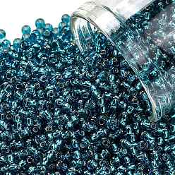 (23BD) Aqua Silver Lined TOHO Round Seed Beads, Japanese Seed Beads, (23BD) Aqua Silver Lined, 11/0, 2.2mm, Hole: 0.8mm, about 1110pcs/bottle, 10g/bottle