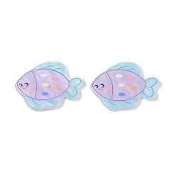 Fish Meerestier Acryl Cbabochons, Fisch, 21x24.5x2 mm
