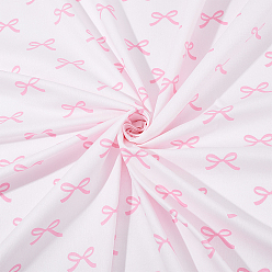 Pink Хлопчатобумажная ткань с узором в виде бантика, diy craft, аксессуары для одежды, розовые, 1000x1620x0.3 мм
