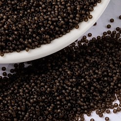 (RR135F) Matte Transparent Root Beer Миюки круглые бусины рокайль, японский бисер, (rr 135 f) матовое прозрачное корневое пиво, 15/0, 1.5 мм, Отверстие: 0.7 мм, о 5555 шт / бутылка, 10 г / бутылка