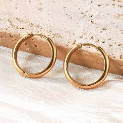 Золотой Серьги из 201 нержавеющей стали, с 304 штифтов из нержавеющей стали, ионное покрытие (ip), золотые, 20.5x3 мм