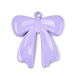 Лиловый Спрей окрашены сплава большие кулоны, бантом, без кадмия, без никеля и без свинца, сирень, 59.5x53x6 мм, отверстие : 4 мм