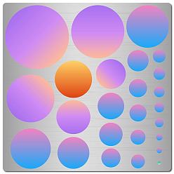 Круглые Трафареты для штампов из нержавеющей стали, для diy scrapbooking / фотоальбом, декоративная тисняющая бумажная карточка, матовый цвет нержавеющей стали, круглые, 160x160x0.5 мм