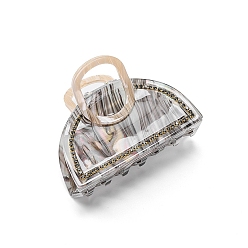 Half Round Заколки для волос с когтями из смолы, сумочка, аксессуары для волос для девочек или женщин, полукруглый, 75x60x55 мм