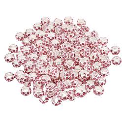 Роза 100 бусины из розового сплава со стразами 11x6 мм европейские бусины с большим отверстием для изготовления ювелирных изделий