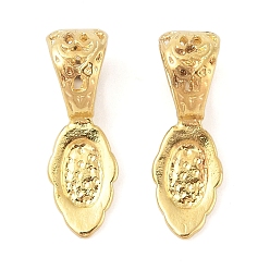 Золотой Стойки покрытие латунь прижимные поручительств, приклеиваемые плоские держатели для изготовления подвесок, без кадмия и без свинца, золотые, 24x8x8 мм, отверстие : 8.5x6 мм