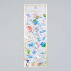 Planet Epoxy Resin Sticker, for Scrapbooking, Travel Diary Craft, Planet Pattern, 0.5~3x0.5~2.1cm