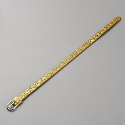 Or Bracelet en cordon de cuir PU vierge avec fermoirs en alliage, or, 8-1/2 pouce (21.7 cm)