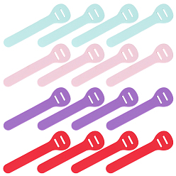 (52) Непрозрачная лаванда 24 шт. 4 цвета ПВХ застежки-молнии, 78x20.5x1.5 мм, отверстие : 2x10 мм, 6 шт / цвет
