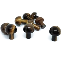 Тигровый глаз Натуральные фигурки целебных грибов тигровый глаз, Украшения из камня с энергией Рейки, 22 мм