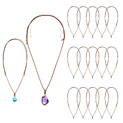 Перу 20изготовление ожерелий из вощеного шнура, регулируемых по размеру, с металлическими кольцами для прыжков, для подвески, платина, Перу, 13.78 дюйм (35 см)