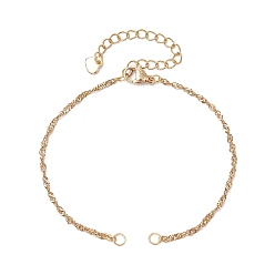 Золотой 304 изготовление браслета-цепочки из нержавеющей стали в Сингапуре, золотые, 6-3/4 дюйм (17 см)