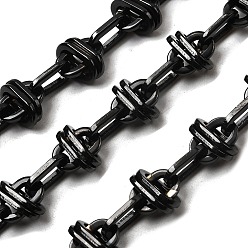 Черный 304 звенья узловой цепи из нержавеющей стали, несварные, вакуумное покрытие pvd, чёрные, 11x6.5x1.4 мм