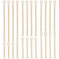 Настоящее золото 14K Beebeecraf 24шт 6 стиль латунные подвески, бар очарование, реальный 14 k позолоченный, 15~40.5x2x1~1.5 мм, отверстие : 0.9~1 мм, 4 шт / стиль