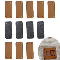 Седло Коричневый Этикетка для одежды из искусственной кожи для изготовления сумок, прямоугольные, седло коричневый, 70x30 мм