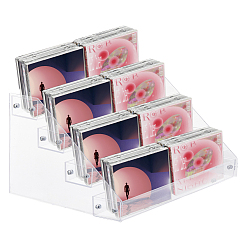 Прозрачный 4 Подставка-органайзер для бутылочек с лаком для ногтей из акрила, прозрачные, 31x21.3x15.7 см