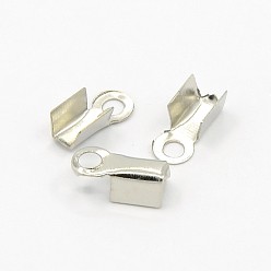 Платина Железо складной обжима концов, загибаем концы шнура, платина, 9x3.5x4 мм, отверстие : 2 мм