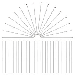 Нержавеющая Сталь Цвет 300шт. 304 штифты с шаровой головкой из нержавеющей стали, цвет нержавеющей стали, 40x0.7 мм, 21 датчик, Руководитель: 2 mm
