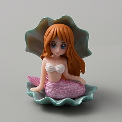 Сэнди Коричневый Украшения из смолы в виде русалок, Микро пейзаж бонсай аксессуары для украшения аквариума, песчаный коричневый, 54.5x45x41 мм