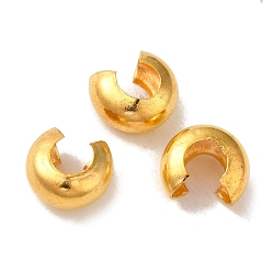 Golden Messing Perlen, cadmiumfrei und bleifrei, Flachrund, golden, 9x10x5.5 mm, Bohrung: 4.5 mm