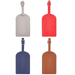(52) Непрозрачная лаванда 4шт 4 цвета бирка для багажа из искусственной кожи, с застежкой железа, этикетки для путешествий, бирки с именами чемоданов, разноцветные, 111x70 мм, 1 шт / цвет