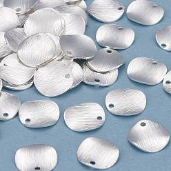 Посеребрённый Латунь прелести, плоско-круглые, 925 серебро покрытием, 10x1 мм, отверстие : 1.2 мм