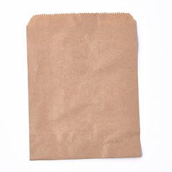 None Pattern Kraft Paper Bags, No Handles, Food Storage Bags, BurlyWood, None Pattern, 18x13cm