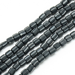 Черный Ручной полимерные нити глины шарик, колонка, чёрные, 5~7x6 мм, отверстие : 1.5~2 мм, около 61~69 шт / нитка, 15.74 дюйм