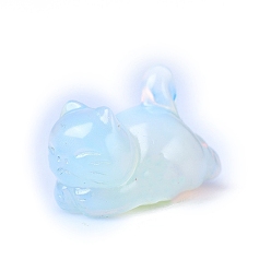 Опал Резные опалитовые украшения в форме кошки, для домашнего офисного стола, 40 мм