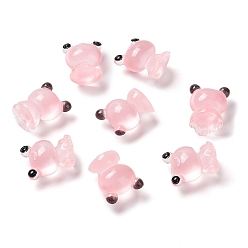 Льняное Полотно Светящееся украшение в виде лягушки из смолы, Светящаяся в темноте минифигурка, мультяшная лягушка, украшение для дисплея, белье, 15x12x9 мм