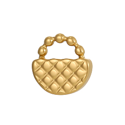 Настоящее золото 18K 304 подвески из нержавеющей стали, подвески для сумочек, ионное покрытие (ip), реальный 18 k позолоченный, 9x9 мм