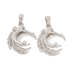 Платина Сеттинги для кулона (кабошонов), латунь , настройки открытой спины, коготь прелести, стойки покрытие, прочное покрытие, без кадмия и без свинца, платина, лоток : 17x17 мм, 30x26x17.5 мм, отверстие : 8x4.5 мм