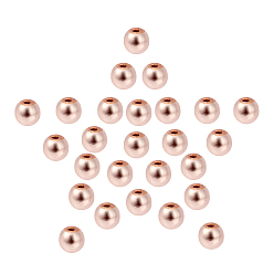 Rose Gold Plated 400Pcs DIY Electroplate Non-magnetic Synthetic Hematite Stretch Bracelets Making Kits, Including Round Beads and Elastic Thread, Rose Gold Plated, 4mm, Hole: 1mm