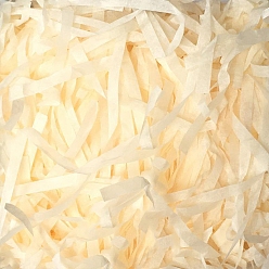 Бежевый Бумажный крошечный наполнитель, для упаковки подарков и наполнения пасхальной корзины, бежевые, 2~3 мм, 100 г / мешок