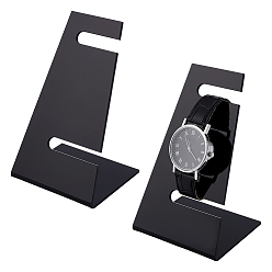 Черный Акриловые подставки для часов в форме буквы L, чёрные, 8.5x7.5x13.5 см