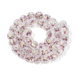 Серо-розавый Нити из фольги в технике лэмпворк, баррель, увядшая роза, 10~11x9~10x9~10 мм, отверстие : 0.9~1.2 мм, около 40 шт / нитка, 15.94~16.46'' (40.5~41.8 см)