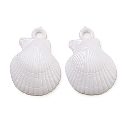 Shell Shape Непрозрачные акриловые подвески, формы раковины, 32.5x23.5x5.5 мм, отверстие : 3.5 мм, Около 387 шт / 500 г