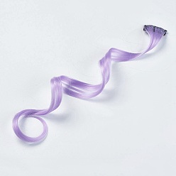 Лиловый Модные женские аксессуары для волос, железные оснастки для волос, с красочными париками из химических волокон, сирень, 50x3.25 см